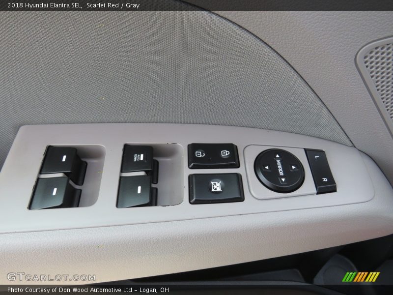 Scarlet Red / Gray 2018 Hyundai Elantra SEL