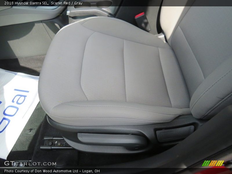 Scarlet Red / Gray 2018 Hyundai Elantra SEL