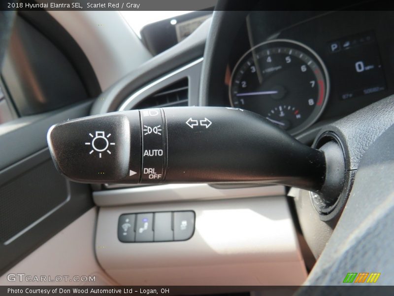Scarlet Red / Gray 2018 Hyundai Elantra SEL