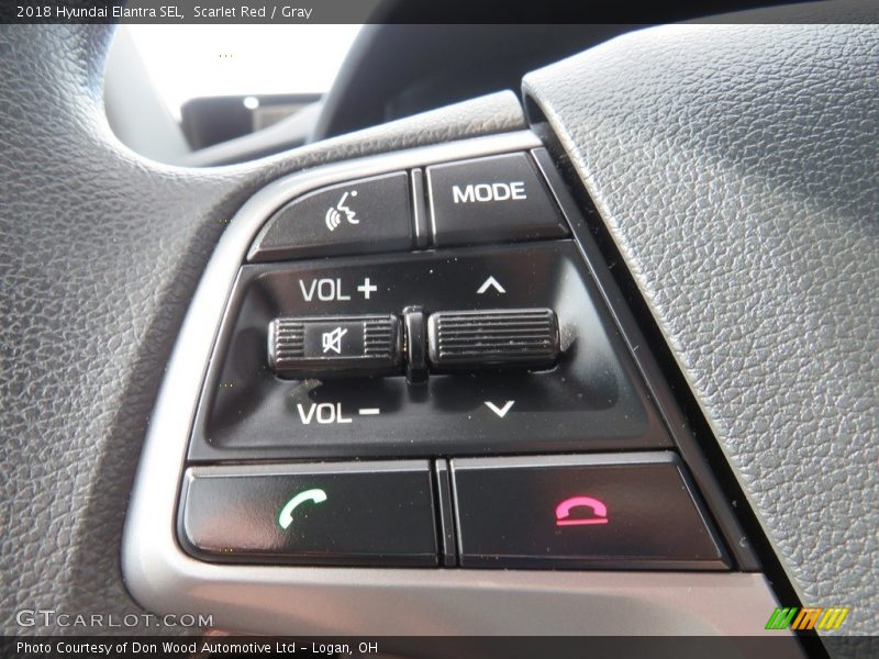 Scarlet Red / Gray 2018 Hyundai Elantra SEL