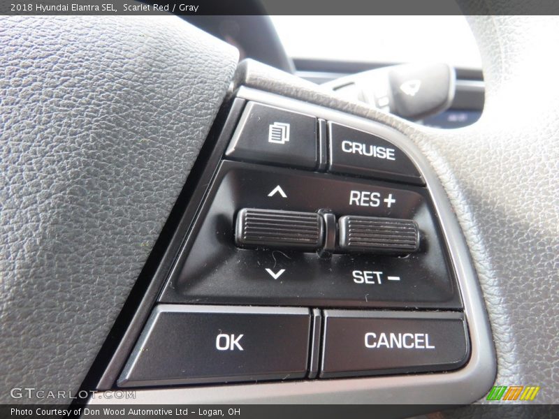 Scarlet Red / Gray 2018 Hyundai Elantra SEL