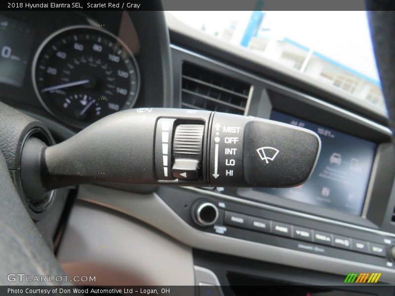 Scarlet Red / Gray 2018 Hyundai Elantra SEL