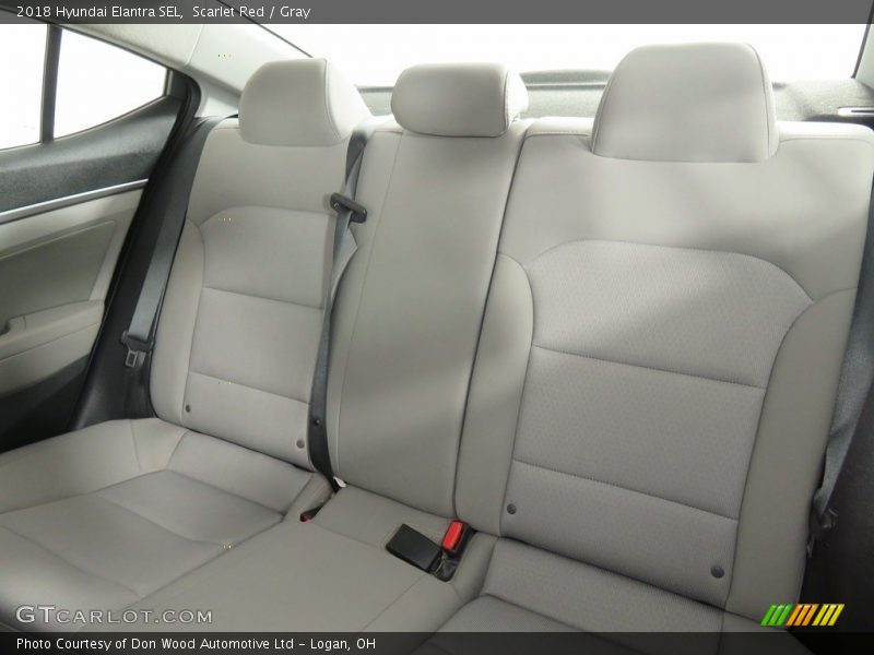 Scarlet Red / Gray 2018 Hyundai Elantra SEL