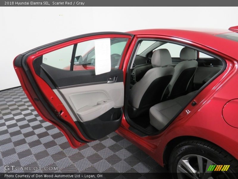 Scarlet Red / Gray 2018 Hyundai Elantra SEL