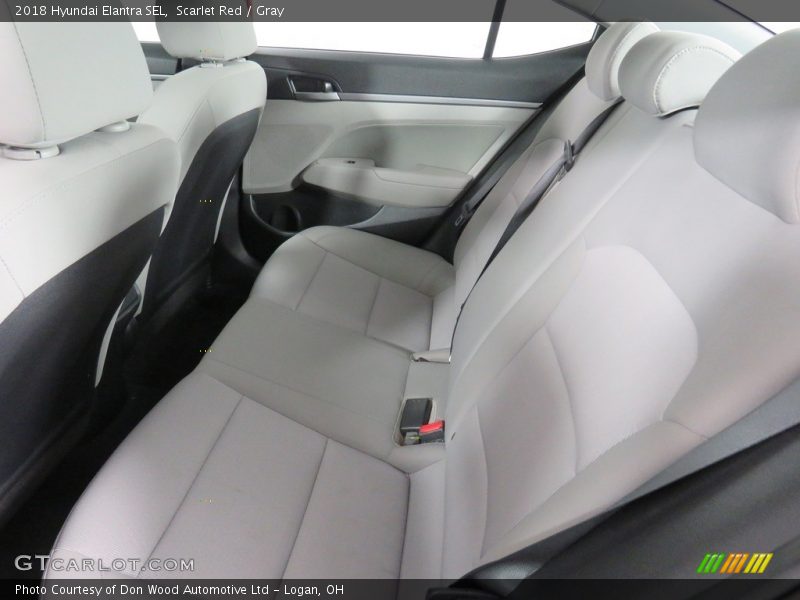 Scarlet Red / Gray 2018 Hyundai Elantra SEL