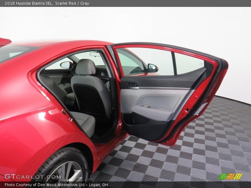 Scarlet Red / Gray 2018 Hyundai Elantra SEL