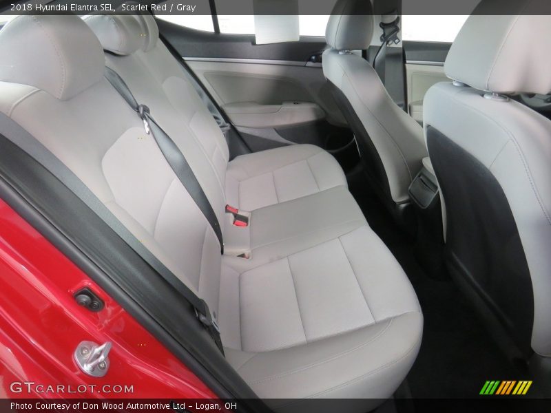Scarlet Red / Gray 2018 Hyundai Elantra SEL