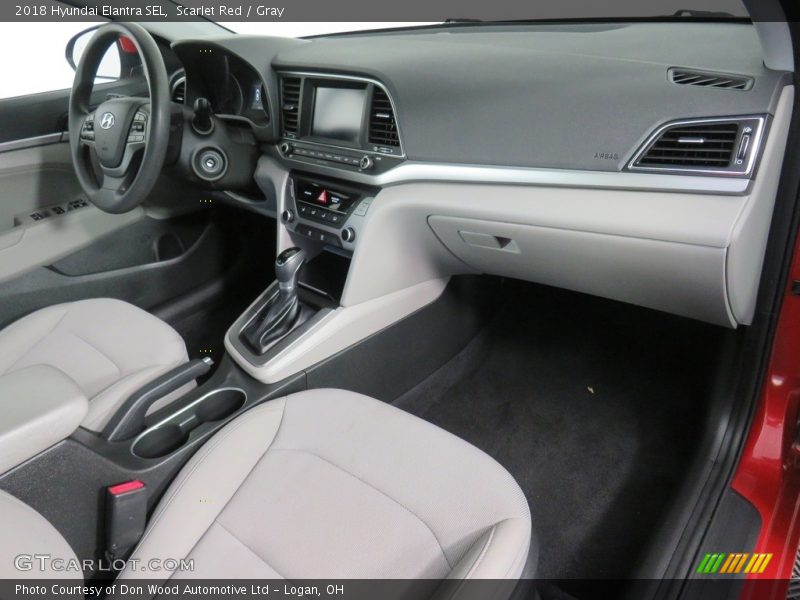 Scarlet Red / Gray 2018 Hyundai Elantra SEL