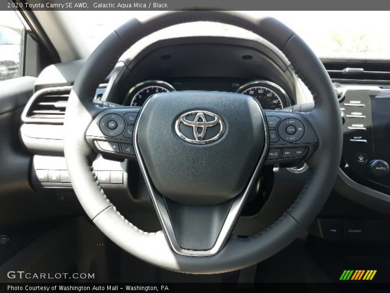 Galactic Aqua Mica / Black 2020 Toyota Camry SE AWD
