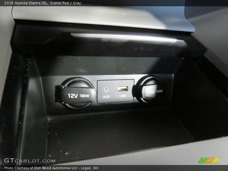 Scarlet Red / Gray 2018 Hyundai Elantra SEL