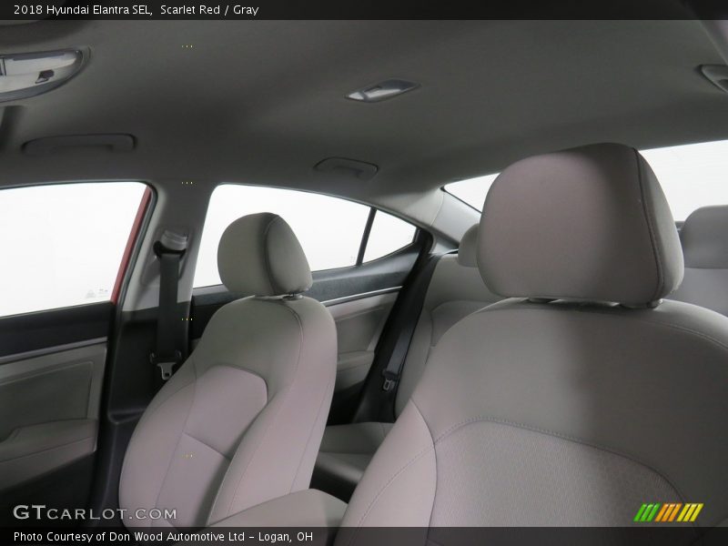 Scarlet Red / Gray 2018 Hyundai Elantra SEL