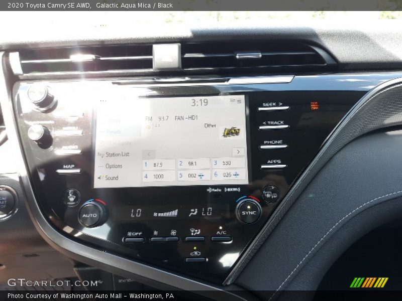 Galactic Aqua Mica / Black 2020 Toyota Camry SE AWD