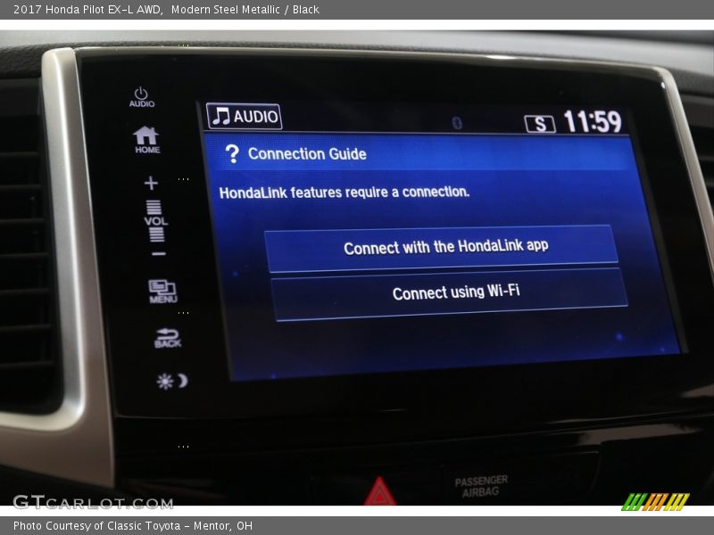Modern Steel Metallic / Black 2017 Honda Pilot EX-L AWD