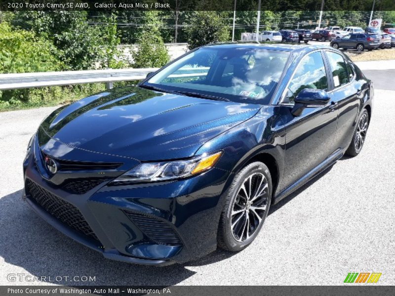 Galactic Aqua Mica / Black 2020 Toyota Camry SE AWD
