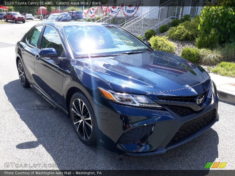 Galactic Aqua Mica / Black 2020 Toyota Camry SE AWD