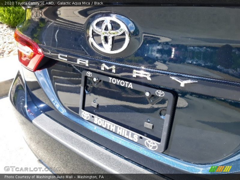 Galactic Aqua Mica / Black 2020 Toyota Camry SE AWD
