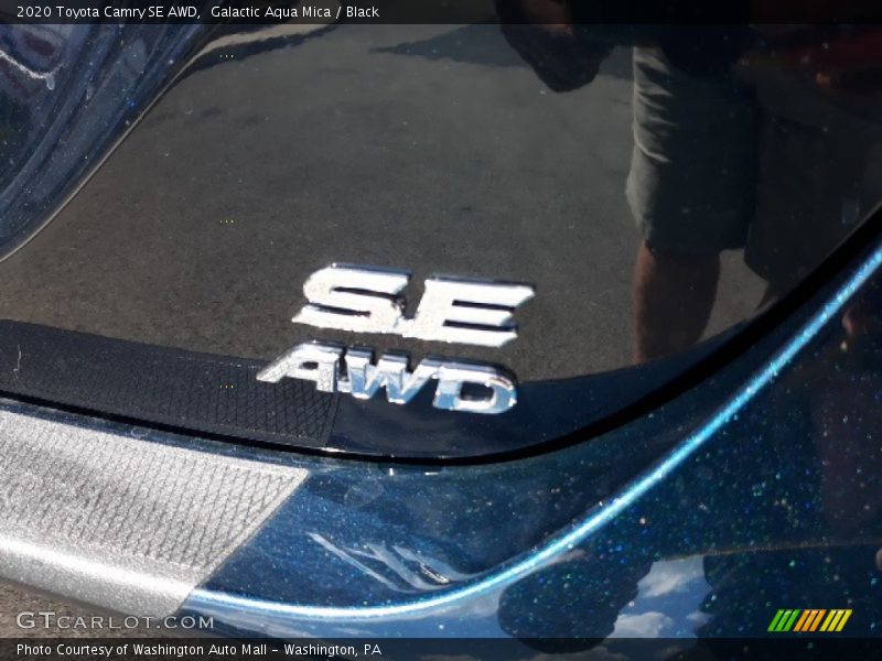 Galactic Aqua Mica / Black 2020 Toyota Camry SE AWD