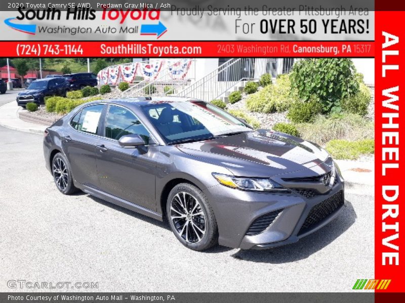 Predawn Gray Mica / Ash 2020 Toyota Camry SE AWD