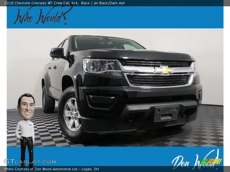 Black / Jet Black/Dark Ash 2018 Chevrolet Colorado WT Crew Cab 4x4