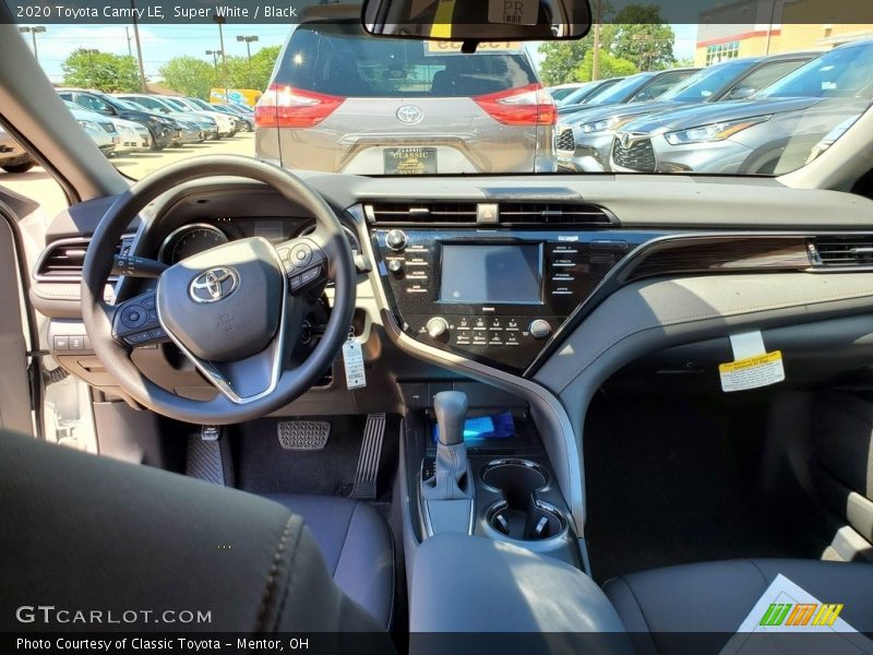 Super White / Black 2020 Toyota Camry LE