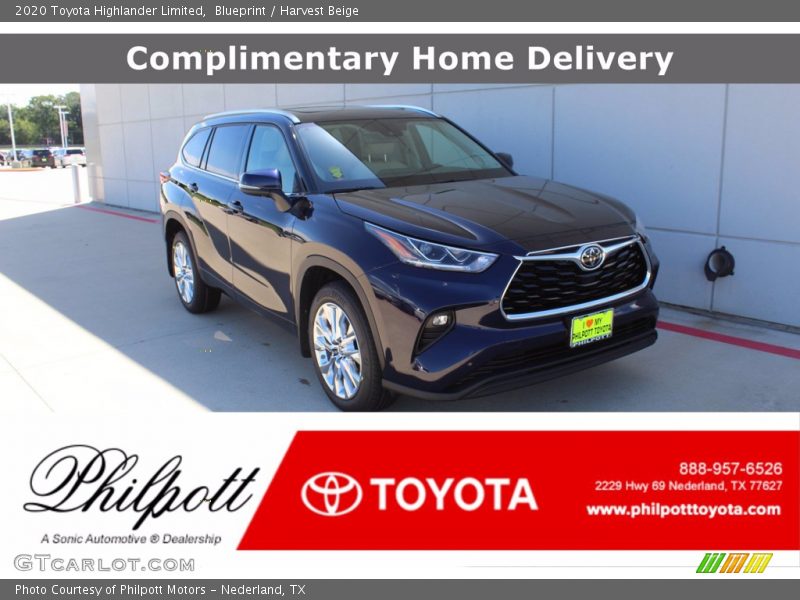 Blueprint / Harvest Beige 2020 Toyota Highlander Limited