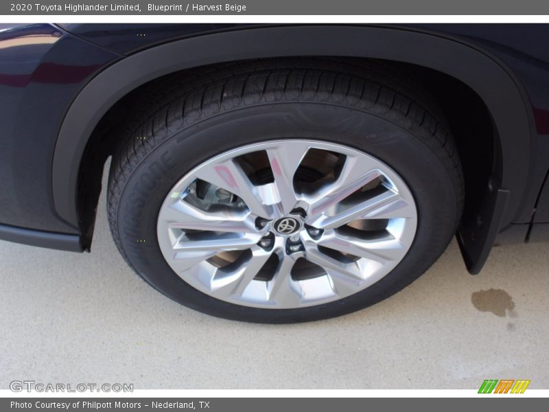 Blueprint / Harvest Beige 2020 Toyota Highlander Limited