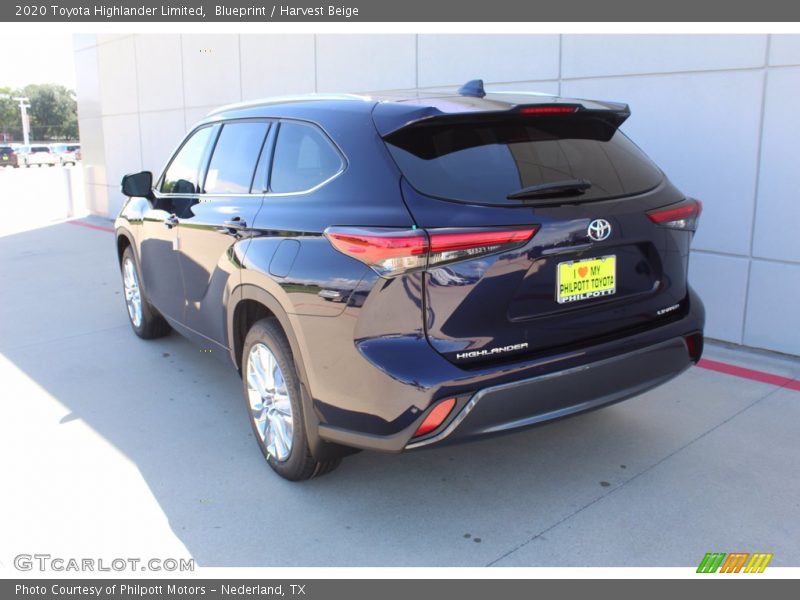 Blueprint / Harvest Beige 2020 Toyota Highlander Limited