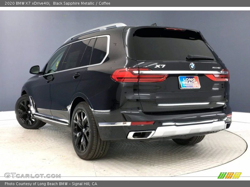 Black Sapphire Metallic / Coffee 2020 BMW X7 xDrive40i