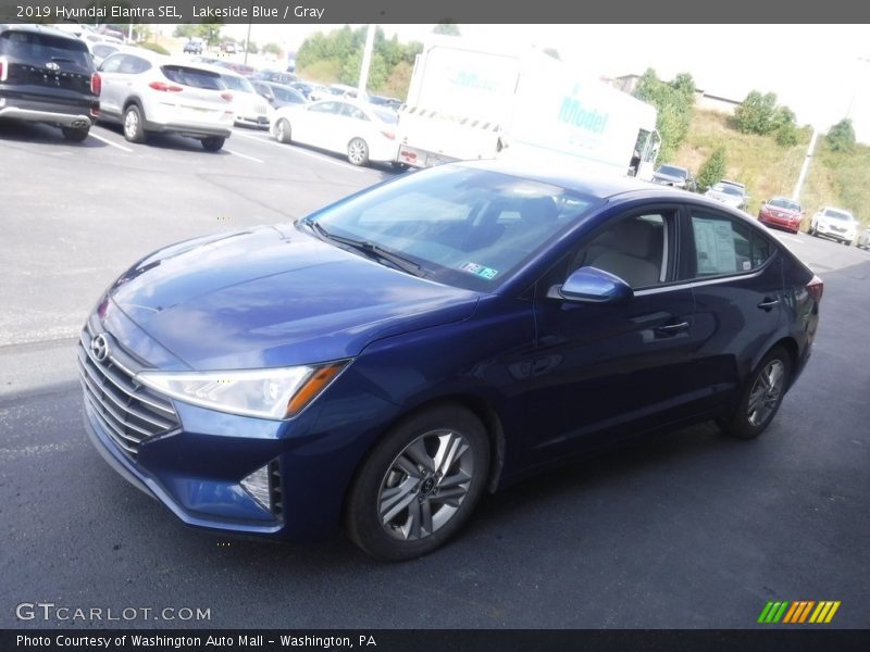 Lakeside Blue / Gray 2019 Hyundai Elantra SEL