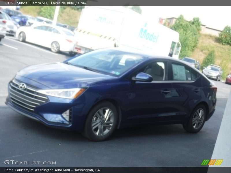 Lakeside Blue / Gray 2019 Hyundai Elantra SEL