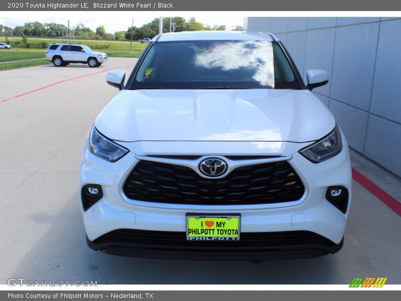 Blizzard White Pearl / Black 2020 Toyota Highlander LE