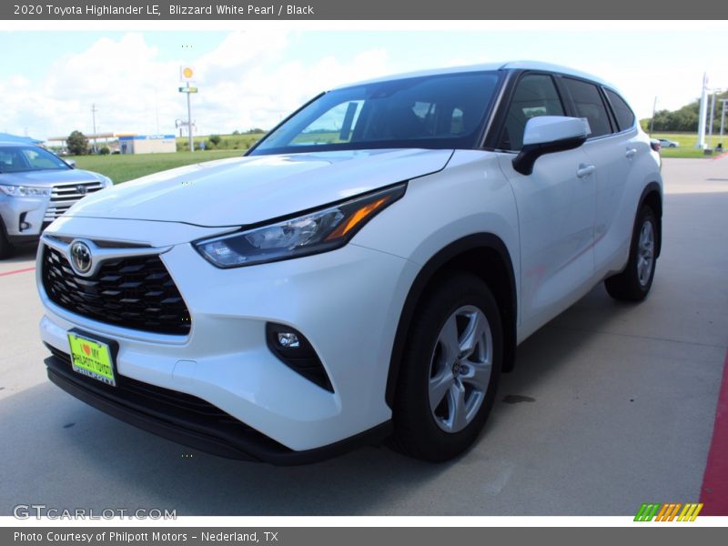 Blizzard White Pearl / Black 2020 Toyota Highlander LE