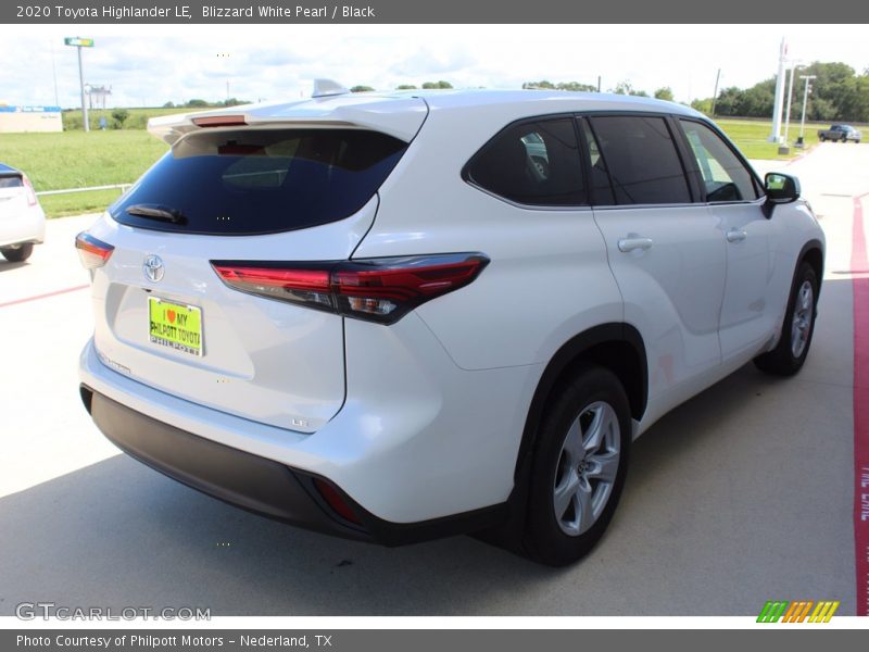 Blizzard White Pearl / Black 2020 Toyota Highlander LE