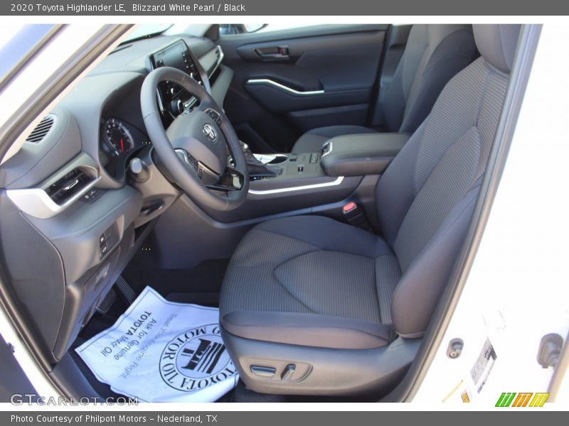 Blizzard White Pearl / Black 2020 Toyota Highlander LE