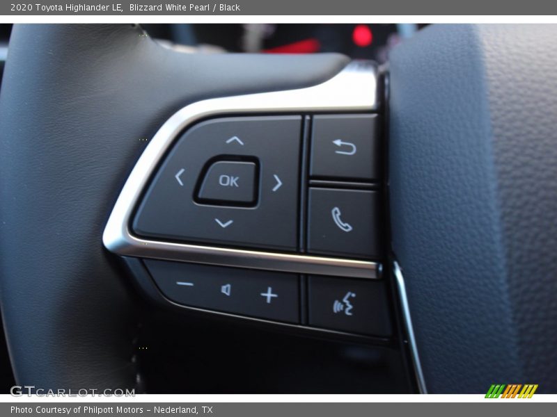 Blizzard White Pearl / Black 2020 Toyota Highlander LE