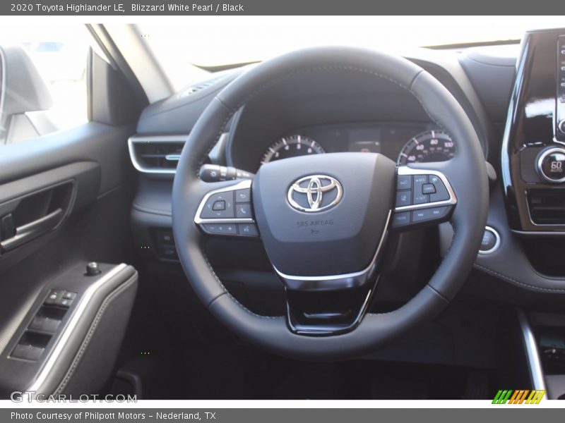 Blizzard White Pearl / Black 2020 Toyota Highlander LE