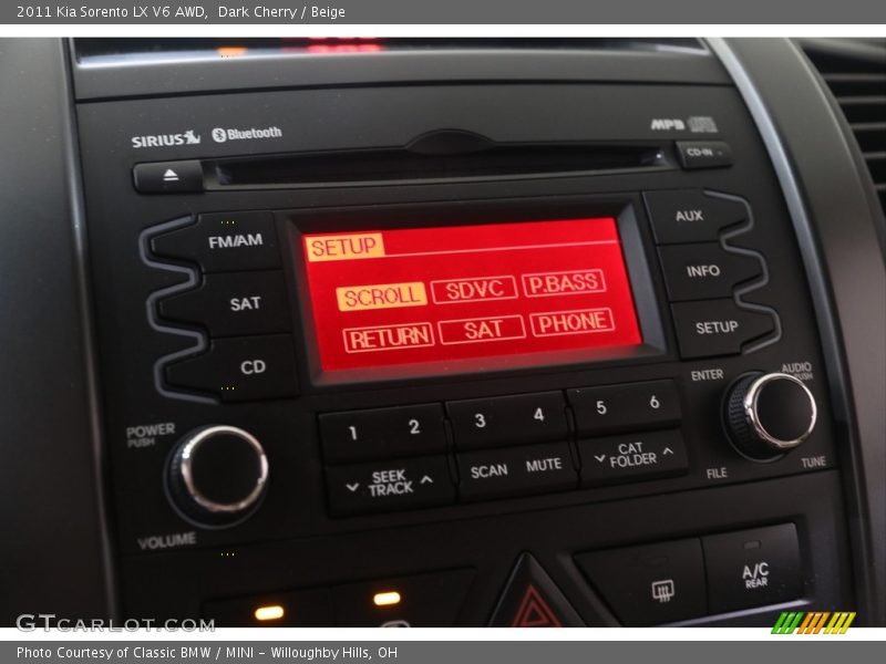 Dark Cherry / Beige 2011 Kia Sorento LX V6 AWD