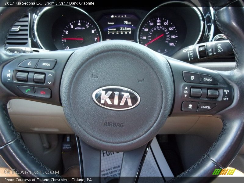 Bright Silver / Dark Graphite 2017 Kia Sedona EX