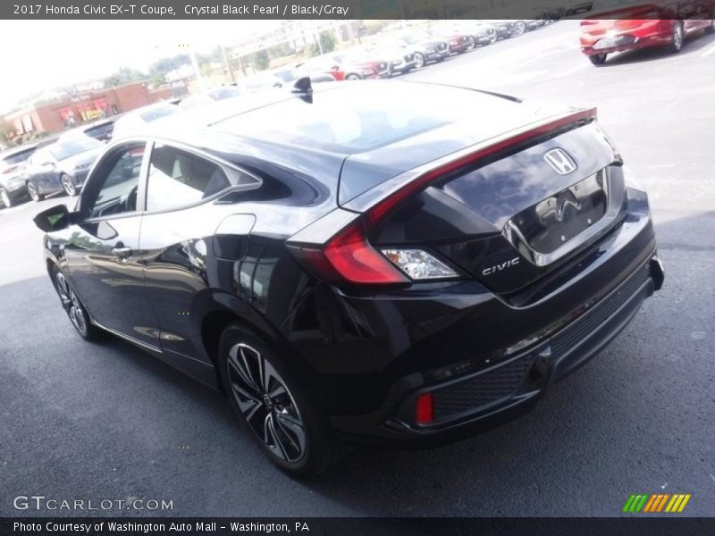 Crystal Black Pearl / Black/Gray 2017 Honda Civic EX-T Coupe