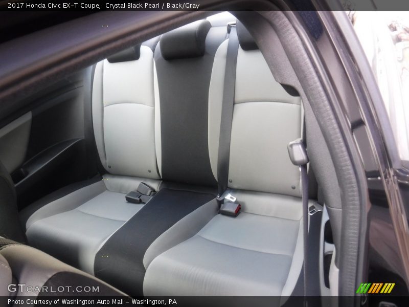 Crystal Black Pearl / Black/Gray 2017 Honda Civic EX-T Coupe