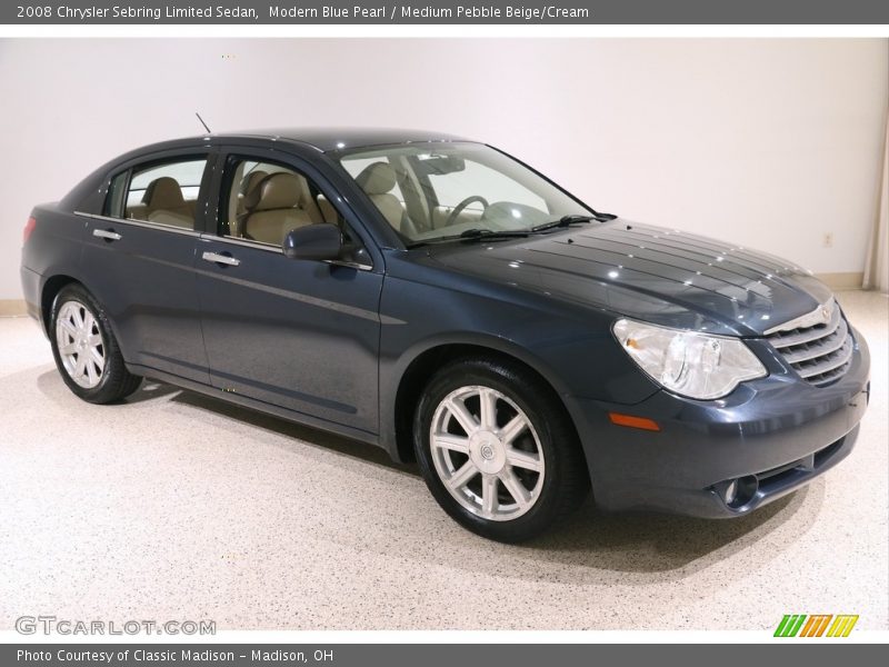 Modern Blue Pearl / Medium Pebble Beige/Cream 2008 Chrysler Sebring Limited Sedan
