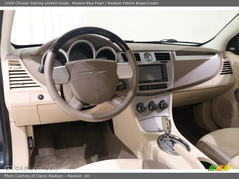 Modern Blue Pearl / Medium Pebble Beige/Cream 2008 Chrysler Sebring Limited Sedan