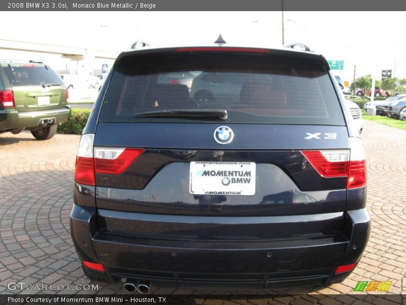 Monaco Blue Metallic / Beige 2008 BMW X3 3.0si