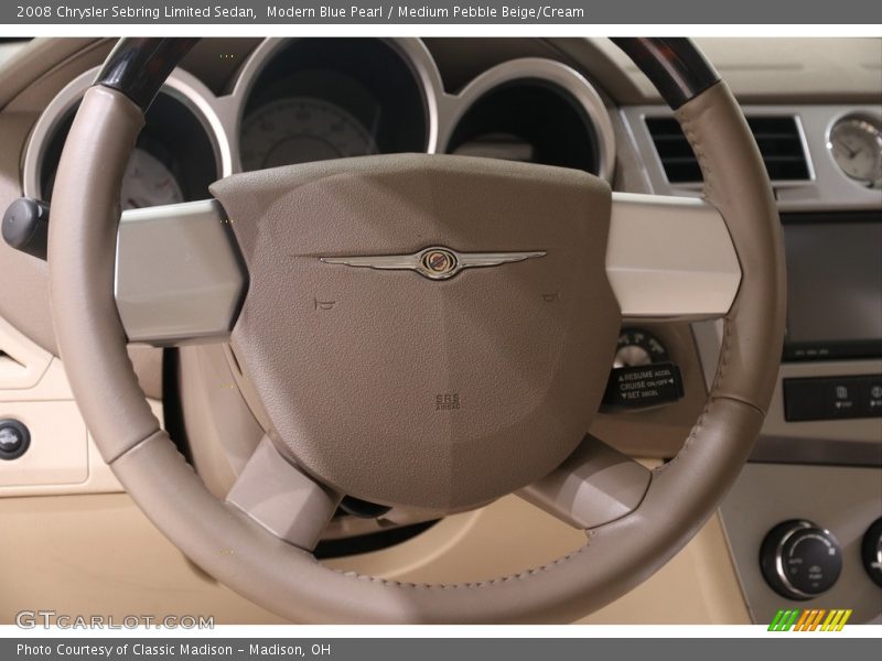 Modern Blue Pearl / Medium Pebble Beige/Cream 2008 Chrysler Sebring Limited Sedan