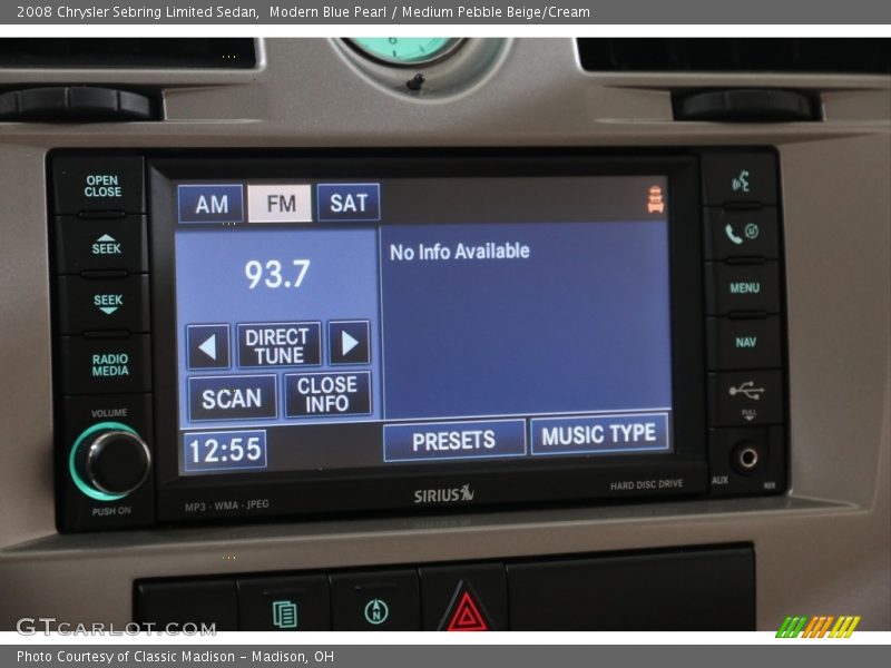 Modern Blue Pearl / Medium Pebble Beige/Cream 2008 Chrysler Sebring Limited Sedan