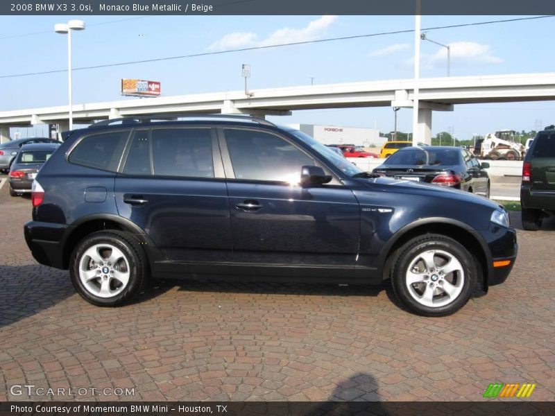 Monaco Blue Metallic / Beige 2008 BMW X3 3.0si