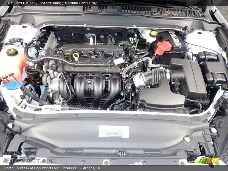 Oxford White / Medium Earth Gray 2016 Ford Fusion S