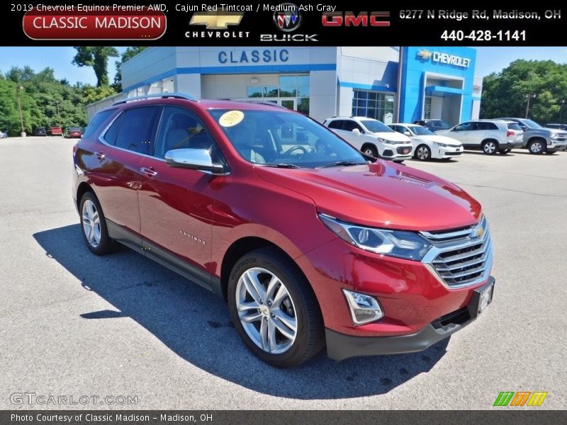 Cajun Red Tintcoat / Medium Ash Gray 2019 Chevrolet Equinox Premier AWD