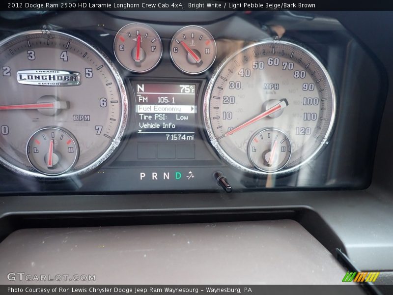  2012 Ram 2500 HD Laramie Longhorn Crew Cab 4x4 Laramie Longhorn Crew Cab 4x4 Gauges