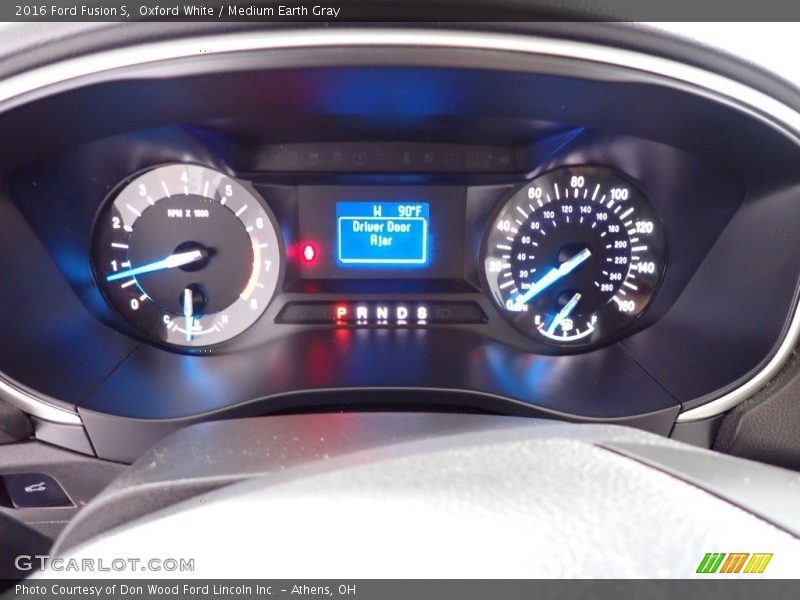 Oxford White / Medium Earth Gray 2016 Ford Fusion S